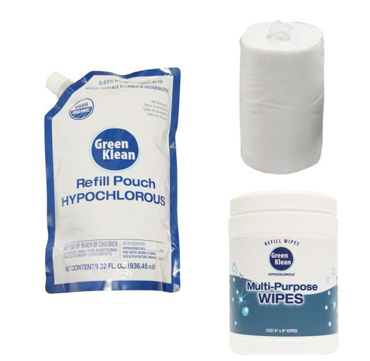 Green Klean Hypochlorous Wipes Starter Kit