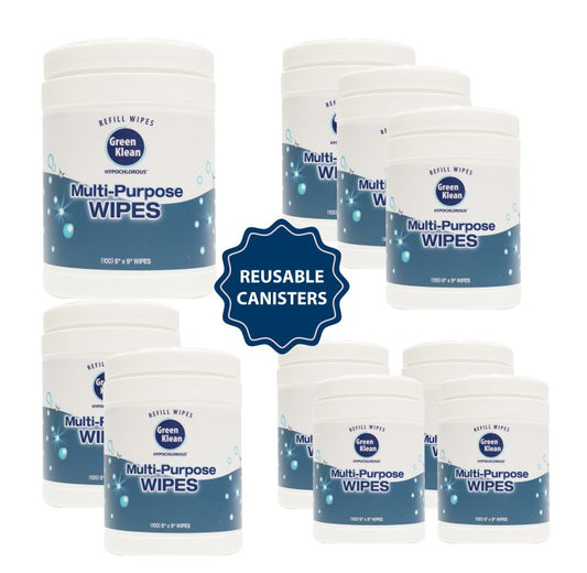 Green Klean Hypochlorous Empty Wipes Reusable Canister